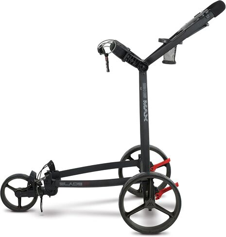 عربة دفع الجولف Big Max Blade IP: 3 عجلات قابلة للطي، خفيفة الوزن للغاية، تقنية قابلة للطي بشكل مسطح، تصميم متين وبسيط، لوحة تنظيم ذكية مع مساحة تخزين كبيرة لملحقات الجولف in Kuwait