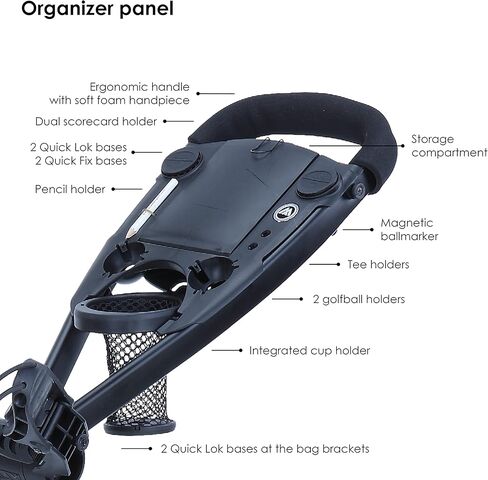 عربة دفع الجولف Big Max Blade IP: 3 عجلات قابلة للطي، خفيفة الوزن للغاية، تقنية قابلة للطي بشكل مسطح، تصميم متين وبسيط، لوحة تنظيم ذكية مع مساحة تخزين كبيرة لملحقات الجولف in Kuwait