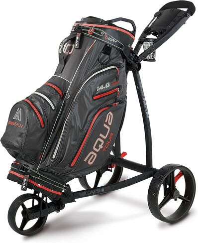 عربة دفع الجولف Big Max Blade IP: 3 عجلات قابلة للطي، خفيفة الوزن للغاية، تقنية قابلة للطي بشكل مسطح، تصميم متين وبسيط، لوحة تنظيم ذكية مع مساحة تخزين كبيرة لملحقات الجولف in Kuwait