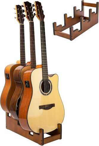 Multi Guitar Stand, 3-Holder, Space-Saving, Front Display Floor Guitar Rack, Padded Multiple Guitars Stand for Home, Studio, GS-3 (Generic) in Saudi Arabia