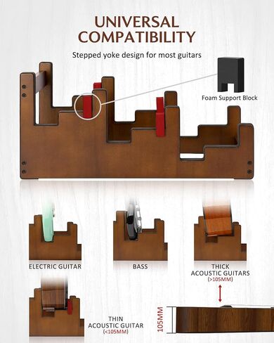 Multi Guitar Stand, 3-Holder, Space-Saving, Front Display Floor Guitar Rack, Padded Multiple Guitars Stand for Home, Studio, GS-3 (Generic) in Saudi Arabia