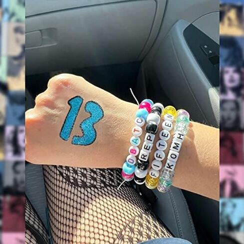 30 Pcs Concert Merch,13 Temporary Tattoo,13 Tattoo, Hand tattoo, Star Temporary Tattoos, Concert Accessories for Singer Gifts in Saudi Arabia