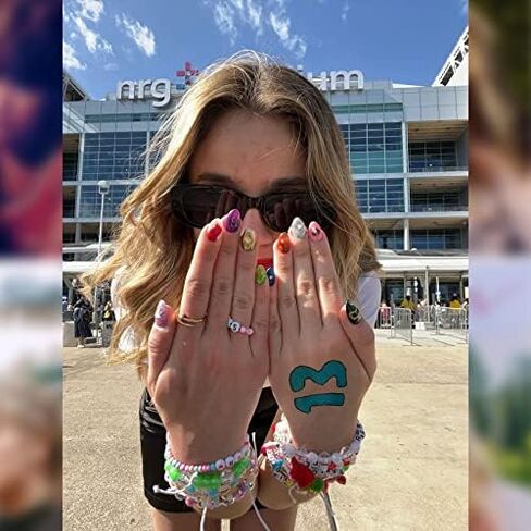 30 Pcs Concert Merch,13 Temporary Tattoo,13 Tattoo, Hand tattoo, Star Temporary Tattoos, Concert Accessories for Singer Gifts in Saudi Arabia