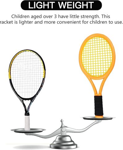 مجموعة مضارب تنس للأطفال، مضرب 17 بوصة مع 3 كرات ناعمة، وكرة تنس واحدة و4 كرات تنس الريشة للرياضات الداخلية والخارجية للأطفال الصغار in Kuwait