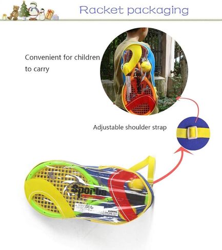 مجموعة مضارب تنس للأطفال، مضرب 17 بوصة مع 3 كرات ناعمة، وكرة تنس واحدة و4 كرات تنس الريشة للرياضات الداخلية والخارجية للأطفال الصغار in Kuwait