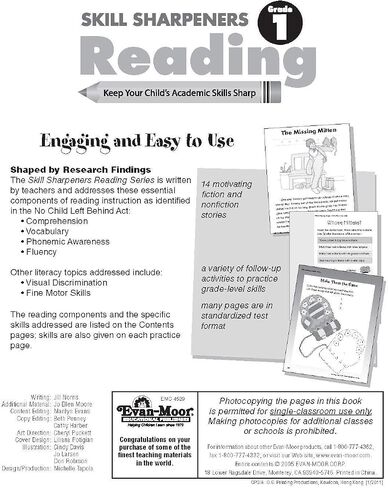 Evan-Moor Skill Sharpeners: Reading Activity Book, Grade 1 in Saudi Arabia