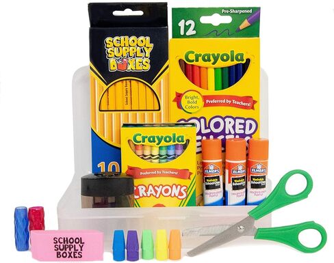 صندوق مستلزمات العودة إلى المدرسة للصفوف من الروضة إلى الصف الخامس - مجموعة مستلزمات المدرسة لأساسيات العودة إلى المدرسة - 32 قطعة in Kuwait