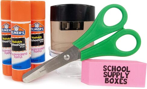 صندوق مستلزمات العودة إلى المدرسة للصفوف من الروضة إلى الصف الخامس - مجموعة مستلزمات المدرسة لأساسيات العودة إلى المدرسة - 32 قطعة in Kuwait