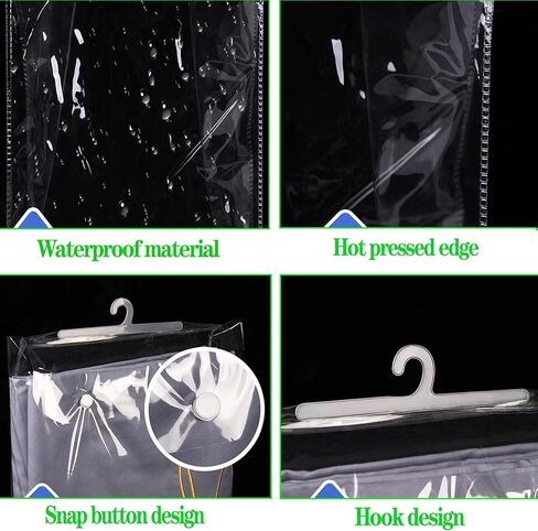 Hanging Storage Bags with Hanger,13" X11" Large Hook Hang-Up Clear Plastic Bags,Book Pouch School Supply Kit Classroom Organization for Classroom Library School Supplies Home Pharmacy Use (30) in Saudi Arabia
