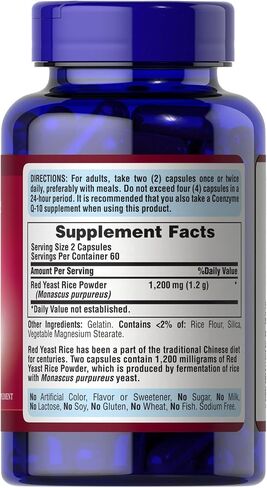 Puritan's Pride Red Yeast Rice 600 Mg, 120 Count in Saudi Arabia
