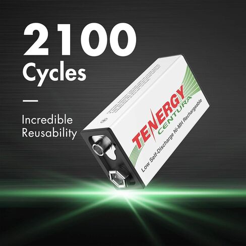 Tenergy TN141 2 Bay 9V Smart Charger with 4 pcs Centura Low Self-Discharge 9V NiMH Rechargeable Batteries in Saudi Arabia