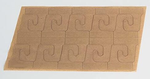 Hook Hang Tab with Adhesive 200/Pack. (1.563" X 1.500") Hang Tabs Made with 100% Post Industrial Recycled Plastic. Safe No VOC Adhesive. in Saudi Arabia