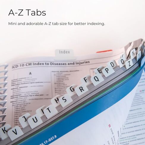 علامات تبويب الفهرس لـ ICD-10-CM 2024 كتاب الرموز الرسمي الكامل - سهولة التنقل لكتب الترميز الطبي (لإصدار AMA) in Kuwait
