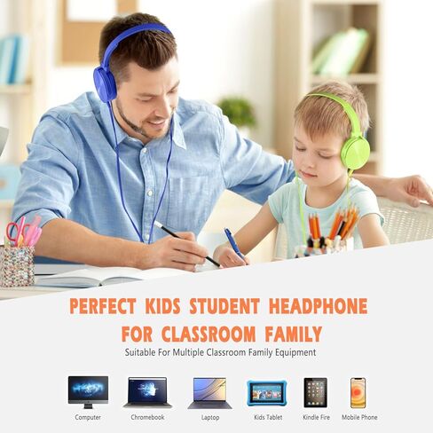 سماعات الرأس Wensdo السائبة للفصل الدراسي 24 حزمة سماعات متعددة الألوان، سماعات دوارة مريحة للطلاب بالجملة للمكتبة والمدرسة والطائرة والأطفال للتعلم عبر الإنترنت والسفر، صوت ستيريو الضوضاء in Kuwait