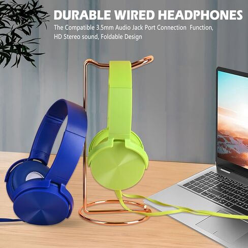 سماعات الرأس Wensdo السائبة للفصل الدراسي 24 حزمة سماعات متعددة الألوان، سماعات دوارة مريحة للطلاب بالجملة للمكتبة والمدرسة والطائرة والأطفال للتعلم عبر الإنترنت والسفر، صوت ستيريو الضوضاء in Kuwait