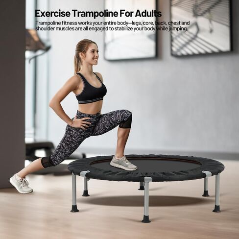 Mini Trampoline Fitness Trampoline, 48 inch, 440lb Weight Capacity in Saudi Arabia