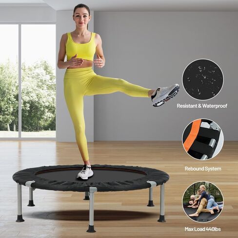Mini Trampoline Fitness Trampoline, 48 inch, 440lb Weight Capacity in Saudi Arabia