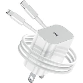 10ft iPhone Charger Fast Charging Block, MFi Certified Type-C Wall Plug and Long USB C to Lightning Cable Cord,Apple Charger Power Adapter Cube Brick Box for iPhone 14 Plus/13/13 Pro Max/12 Mini/12/11