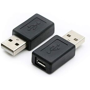 AKOAK 2 Pack Portable Micro USB 2.0 Female to USB A Male Adapter Converter Connector Compatible with Mobile Smart Phones
