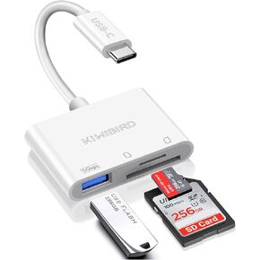 USB C Memory SD Card Reader, Micro SD Type C Digital Camera Adapter for SDHC SDXC TF UHS-I Compatible with iPhone 16 15 Mac iPad Pro MacBook Air iMac Laptop Computer Galaxy S24 Android Phone