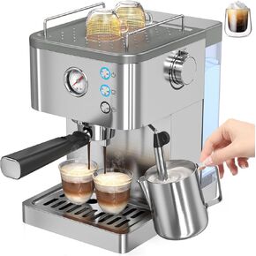 Expresso Coffee Machines 20 Bar Cappuccino Machines For Home Espresso Machine With Milk Frother Steam Wand Coffee Maker With 51oz Removable Water Tank