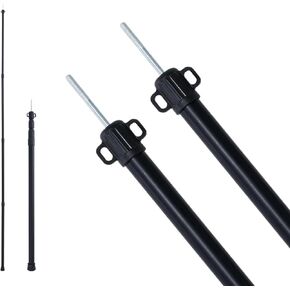 MOON LENCE Tarp Poles,Tent Poles Replacement 100 in Camping Tent Poles for Tarp, Poles Adjustable Heavy Duty, Aluminum Tent Pole Set of 2