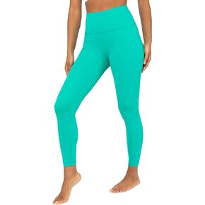 Yogalicious High Waist Ultra Soft Lightweight Leggings - High Rise Yoga Pants - Black Lux 25" - Small