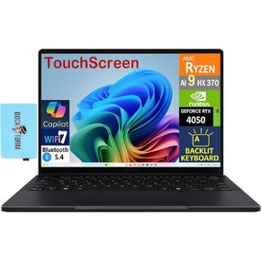 ASUS ProArt PX13 AI Gaming 2-in-1 Laptop 13.3" Touchscreen AMOLED 2.8K Display (AMD Ryzen AI 9 HX 370, 32GB LPDDR5X, 1TB M.2 PCIe SSD, Backlit KB, WiFi 7, Webcam, Win 11 Pro) w/DKZ USB Port Expander