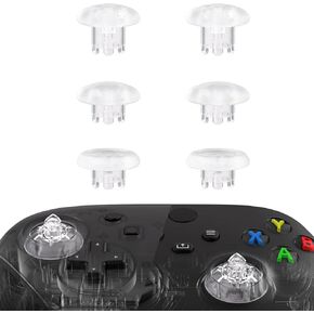 eXtremeRate Edge Sticks Interchangeable Thumbsticks for Xbox Core Controller, Clear Swappable Analog Stick Joystick for Xbox One S/X, Xbox Elite V1 Controller, for Nintendo Switch Pro Controller