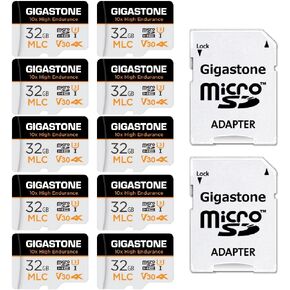 [قدرة تحمل عالية 10 مرات] بطاقة GIGASTONE الصناعية سعة 8 جيجابايت 5 عبوات MLC Micro SD، تسجيل فيديو عالي الدقة بالكامل، كاميرا أمان، كاميرا داش، مراقبة متوافقة 85 ميجابايت/ثانية، U1، مع محول [استعادة بيانات مجانية لمدة 5 سنوات]