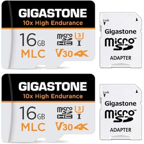[10x High Endurance] GIGASTONE Industrial 8GB 5-Pack MLC Micro SD Card, Full HD Video Recording, Security Cam, Dash Cam, Surveillance Compatible 85MB/s, U1, with Adapter [5-Yrs Free Data Recovery]