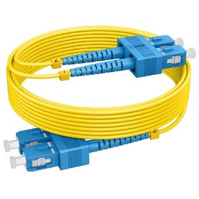 OS2 Fiber SC to SC Single Mode Fiber Patch Cables 1m(3ft), Options 0.5m~153m, OS2 SC to SC Optic Cable 10G SMF LSZH Duplex 9/125μm OD 2.0mm 𝙍𝙖𝙢𝙗𝙤𝘾𝙖𝙗𝙡𝙚𝙨