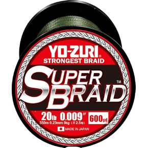 Yo-Zuri Superbraid 600 yd Floating Braid, Dark Green, 20 lb