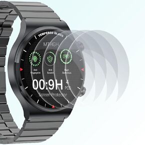 38mm(1.5inch) Diameter Screen Protector,(4 Pack) 9H Hardness Tempered Glass Screen Protector for Universal Round Watch with Anti-Scratch,Anti-Explosion,Bubble-Free,High-Definition