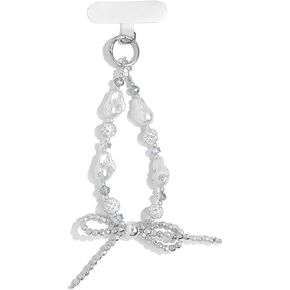 Cute Phone Wrist Strap Chic Beaded Cellphone Lanyard with Tether Tab Phone Charm Grip Strap for Phone Bag Purses Keys