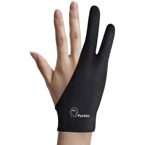 Parblo PR-01 Two-Finger Artist Glove for Graphics Drawing Tablet,Digital Drawing Glove for Right Hand and Left Hand,One Size