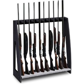 Yousoontic Indoor Gun Racks Freestanding Rifle Racks Gun Display Stand with Soft Padding Safe Heavy Duty Gun Storage for Cabinet Holder Accessories (Walnut,31.5 x 31.1 x 10.6 Inches)