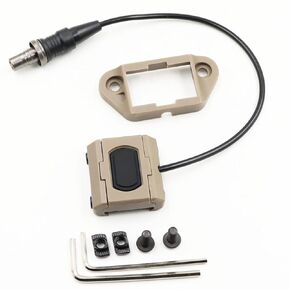 Mlok Remote Pressure Switch Assembly for ST07 Scout M300 M600 Tape Switch, with 20mm Picatinny Rail Mount and Mlok/Keymod Mount. (SF Plug-Black)