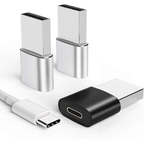 3-Pack,USB C to USB Adapter,Type-C Female to USB Male Charger Cable Converter for iPhone 11 12 Mini Pro Max Airpods iPad air4 Magsafe,Galaxy Note 10 S20 Ultra A71 S21,PC,Portable Charging