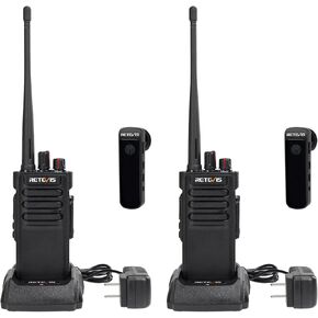 Retevis RT29D Wireless Walkie Talkies Long Range, DMR Radio with Earpiece, Waterproof IP67 Two Way Radios, Digital & Analog, 3200mAh, for Staff Security (2 Pack)