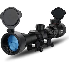 BESTSIGHT 3-9X40 Rifle Scope,Red & Green Illumination System,Rangefinder Reticle Riflescope for Hunting with 20mm