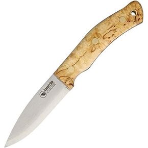 Casstrom No.10 SFK - 14C28N/Scandi/Curly Birch/Firesteel - Fixed