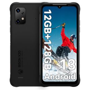 UMIDIGI Unlocked Cell Phone, Bison X20 Android 13 Rugged Smartphones, IP68/IP69K Waterproof Phone, 6000mAh 12 (6+6)+128GB/TF 1TB Expand, 6.53" Screen NFC AGPS, 4G Dual SIM Outdoor Mobile Phone