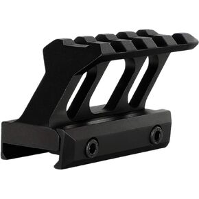 Picatinny Riser Mount 1" inch High Profile 45 Degree Angled Forward Extending for Micro Reflex Sight Red Dot Scope