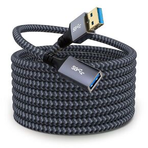 USB Extension Cable 20 ft, Long USB Extension Cable USB Extender Nylon Braided USB 3.0 Extension Cable for Webcam, Camera, Phone, Mouse, Keyboard, Printer and More