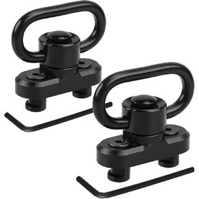 Keymod 2 Point Traditional Sling Mounts Sling Swivels, 2 Pack 1.25" Quick Detach QD Sling Swivels Mount Attachment for Key mod System