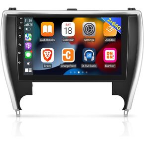 [2+64GB] Android 13 Car Stereo for Toyota Camry 2015 2016 2017, 10.1 inch Touch Screen Radio, Carplay&Android Auto/1080P/Hi-Fi Audio/Bluetooth/GPS/WiFi +MIC
