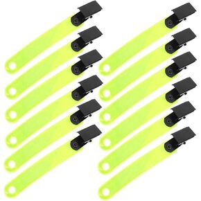 12 Pcs Reflective Trail Markers High Visibility Trail Marking Tape for Hiking Camping and Outdoor Activities Convenient Clips for Easy Setup and Usage