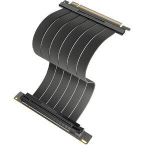 PCI-E 4.0 Riser Cable, Compatible with RTX4090, RTX4080, RX7900XTX, PCIe 4.0 x16 High Speed Flexible Extender Card Extension Port 90 Degree Adapter, 200mm Black