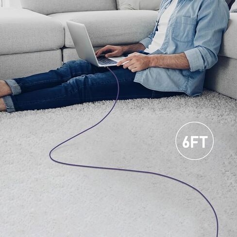 كتلة شاحن USB لمحول شاحن الحائط Samsung A16، شاحن مزدوج المنفذ من النوع C مكعب شحن سريع USB لشاحن Samsung S24 Ultra/S23، A55/A15، Android، iPhone، مع كابل شحن USB A-C بطول 6 أقدام in Kuwait